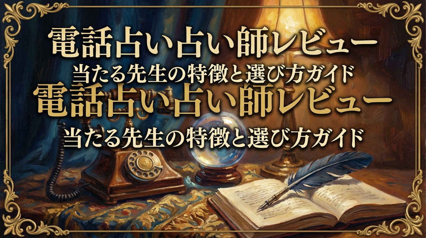 電話占い占い師レビュー当たる先生の特徴と選び方ガイド