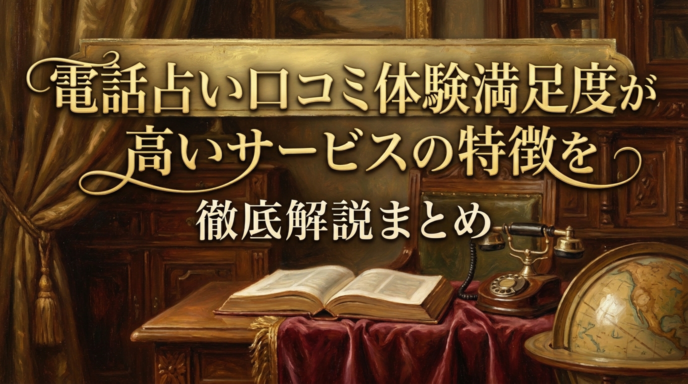 電話占い口コミ体験満足度が高いサービスの特徴を徹底解説まとめ